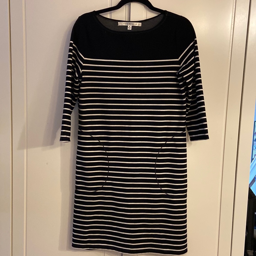 Jersey knit sweater dress